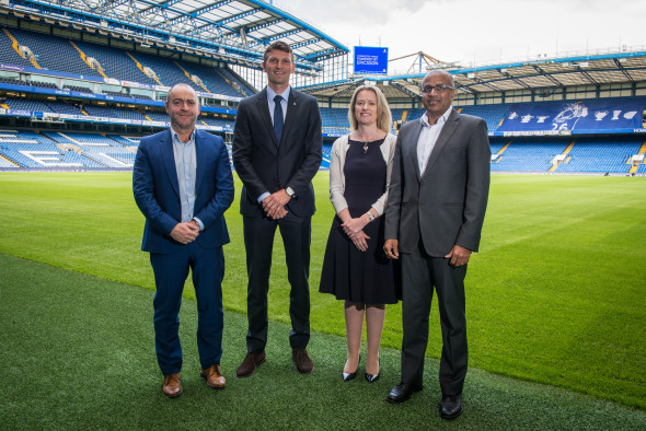 Gary Twelvetree, Director of Marketing at Chelsea, Chelsea, Former Chelsea player Tore Andre Flo, Stella Medicott, Chief Marketing Officer, Ericsson and Arun Bansa, Head of Europe and Latin America, Ericsson